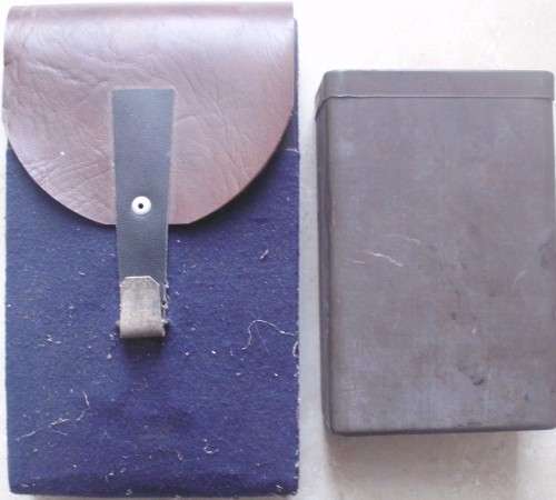 Tin + Wooden Holder - vintage