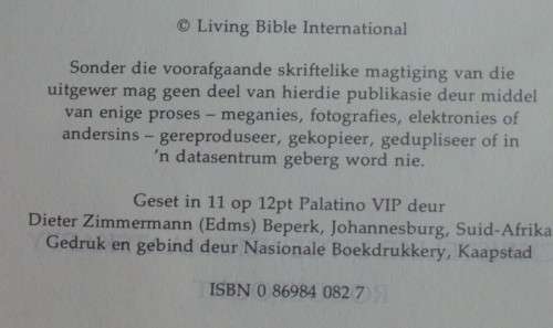 Bible - Die Lewende Nuwe Testament -  A