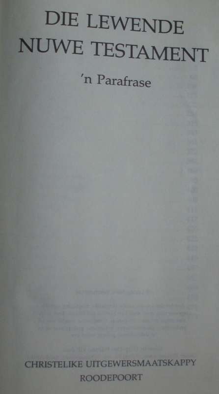 Bible - Die Lewende Nuwe Testament -  A