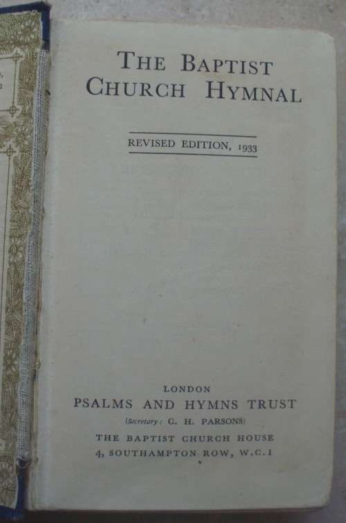 Bible - The Baptist Church Hymnal - 1933