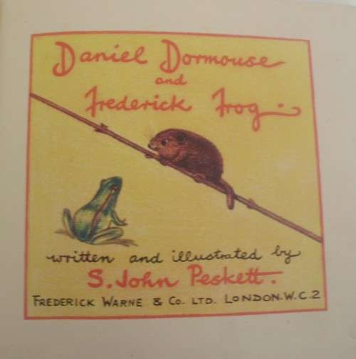 Book - Daniel Dormouse And Frederick Frog - 1946