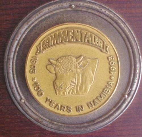 Plaque - Simmentalers - 100 Years - Namibia - 1993