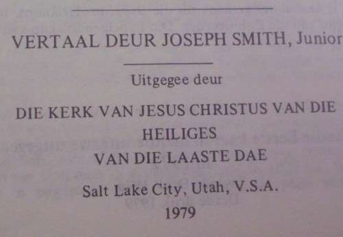 Bible - Die Boek Van Mormon - 1979