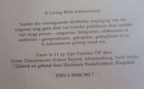 Bible - Die Lewende Nuwe Testament - B