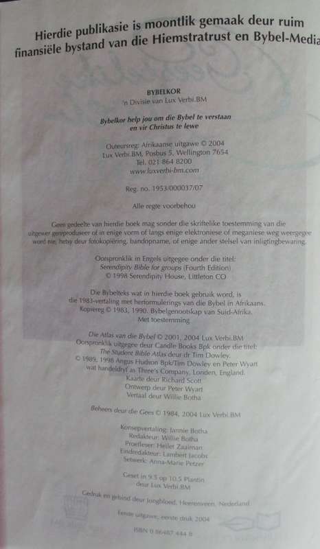Bible - Die Geestelike Groei Bybel - 2004