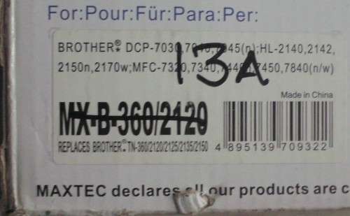Printer Toner - Maxtec - unused