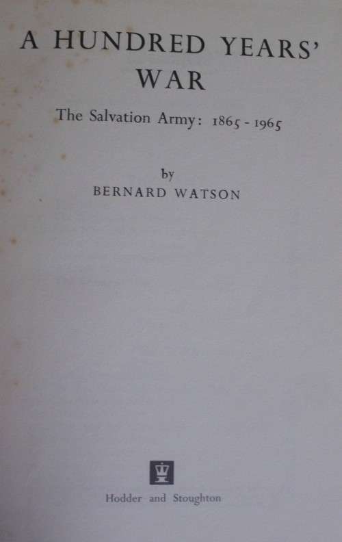 Bible - A Hundred Years Of War - Salvation Army - + 2 Songbooks