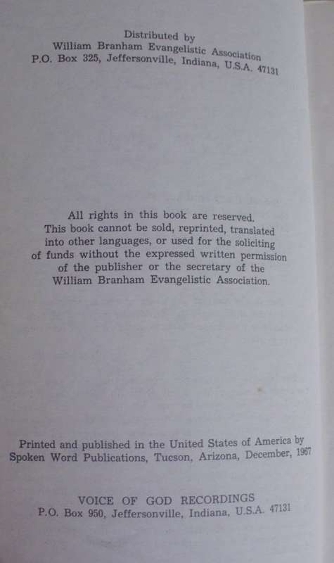 Bible - A Man Sent From God/The Revelation Of The Seven Seals - William Branham
