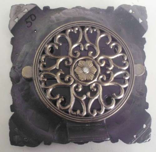 Travel Clock - Jewelled - Not Running - With Magnetized Back Piece