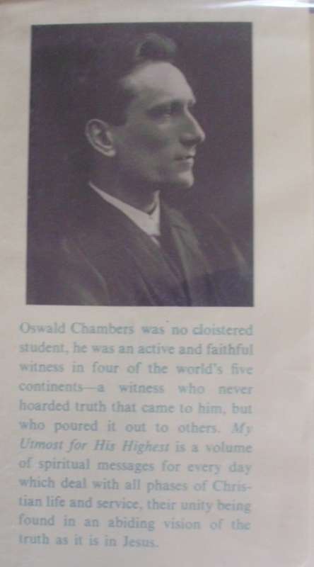 Bible/Book - My Utmost For His Highest - Oswald Chambers - 1967