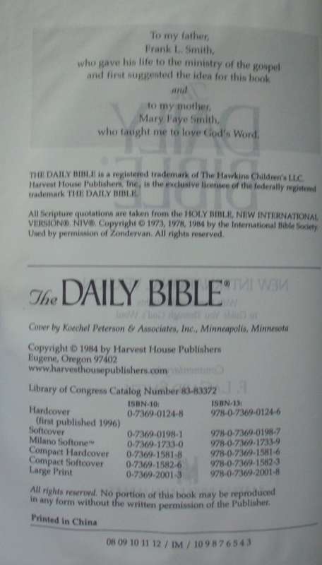 Bible - The Daily Bible - NIV - 1984