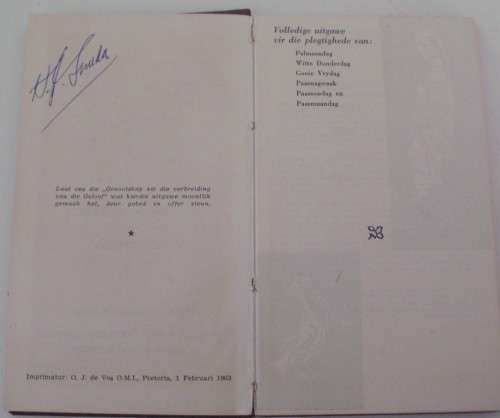 Bible - Die Goeie Week - En Paasliturgie - 1963