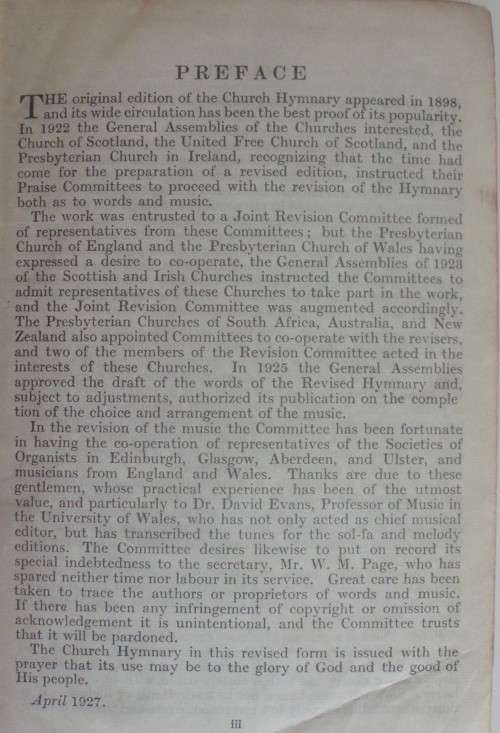 Bible/Hymnary - The Church Hymnary - 1927 - Rare