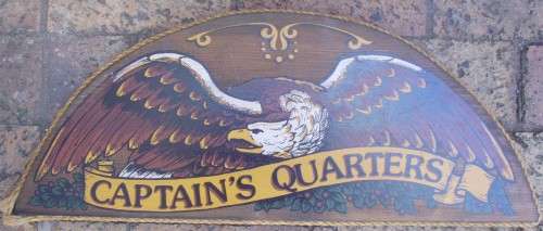 Wooden Sign - Captains Quarters