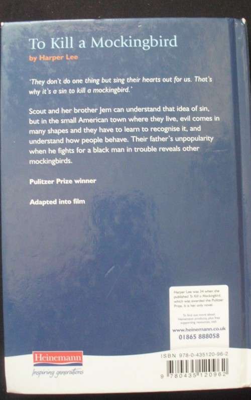 Book - To Kill A Mockingbird - Harper Lee - 1966