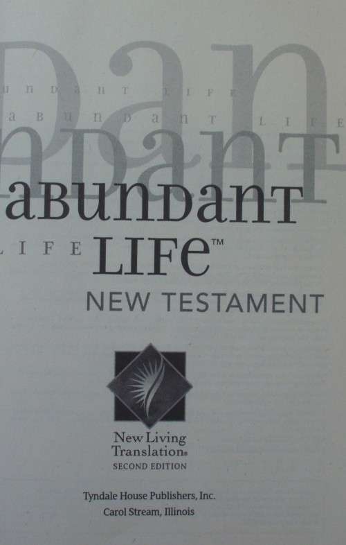 Bible/Book - Abundant Life - NT - 2007