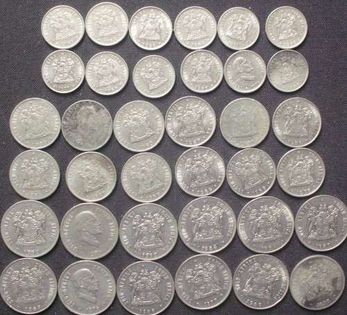 Coin - RSA - Mixed Lot - 5c,10c,20c x 36 - 8/11/2020