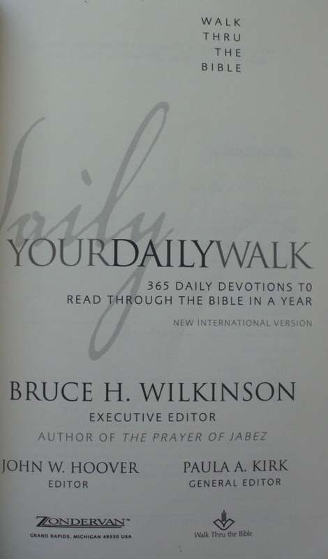 Bible/Book - Your Daily Walk - Bruce Wilkinson - 1991