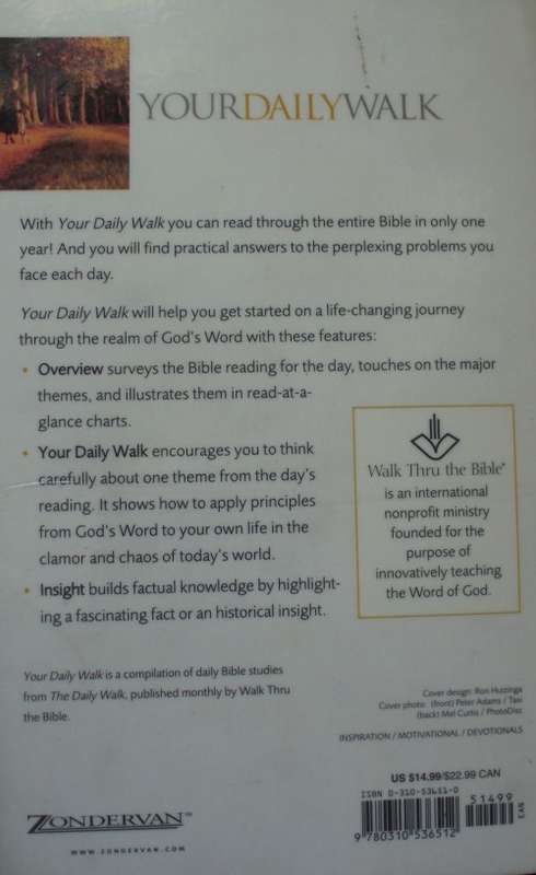 Bible/Book - Your Daily Walk - Bruce Wilkinson - 1991