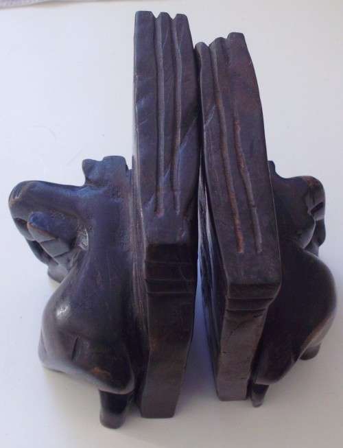 Ebony Wooden Bookstands x 2 -  Handcarved