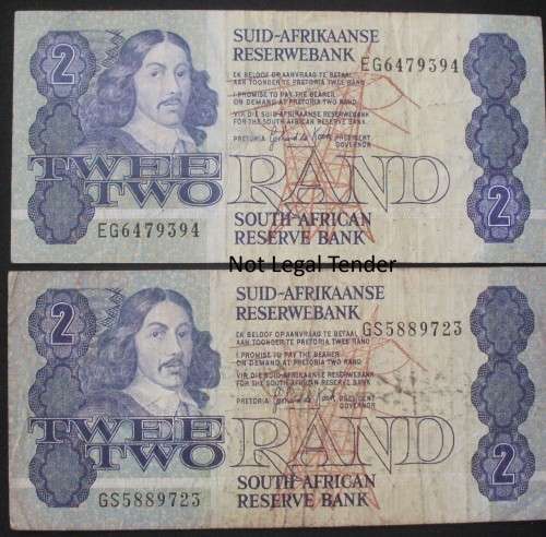Banknote - RSA - R2 -De Kock - Used