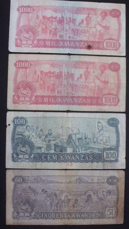 Banknote - Angola - 1970s - x 4 - Used