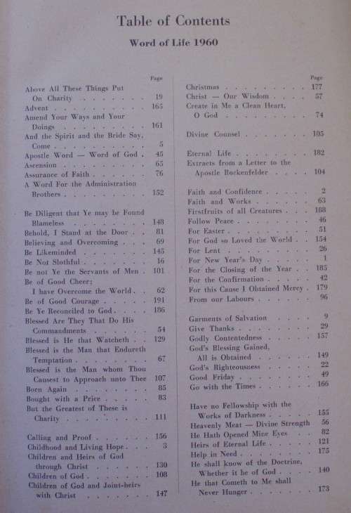 Bible/Book - Word Of Life 1960 - New Apostolic Church