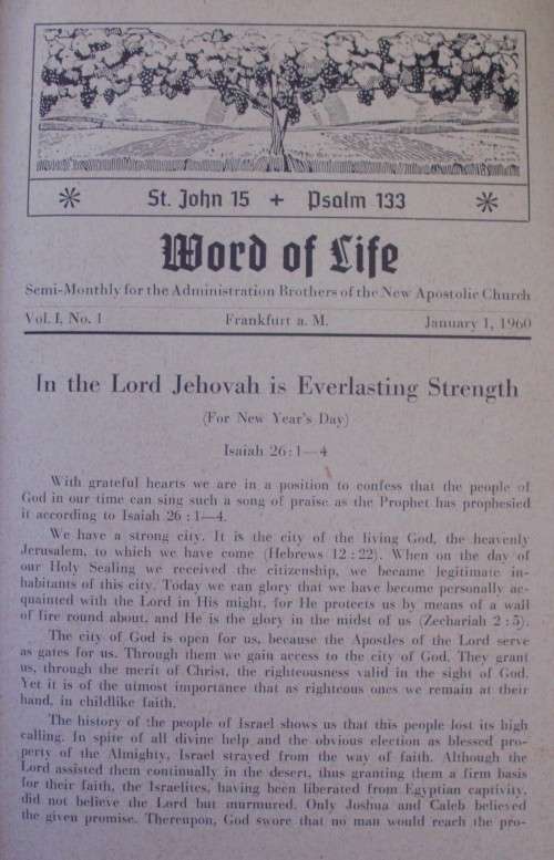 Bible/Book - Word Of Life 1960 - New Apostolic Church