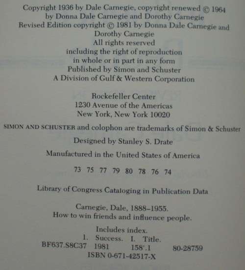 Book - Dale Carnegie x 2 - Unused