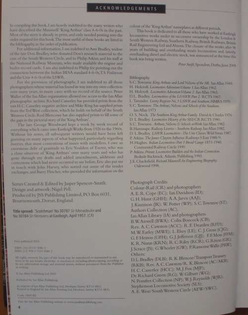Book - Locomotives In Detail - Vol 4 - Peter Swift - `King Arthur Class`