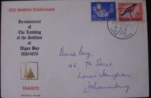 FDC/EDK - SA - 1820 Settlers - 1970 B