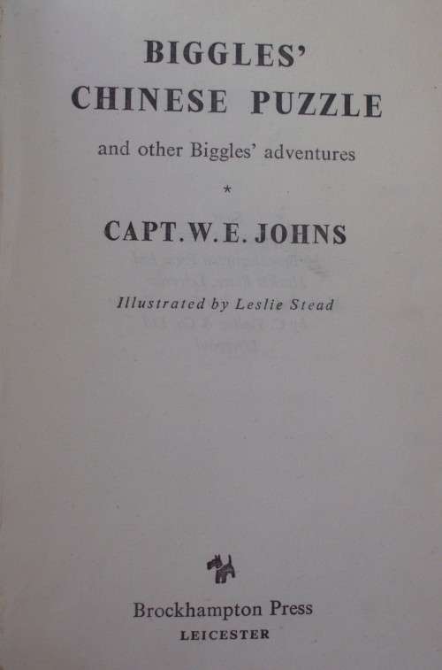Book - Biggles Chinese Puzzle - Capt. W.E.Johns - 1955 - 1st ed