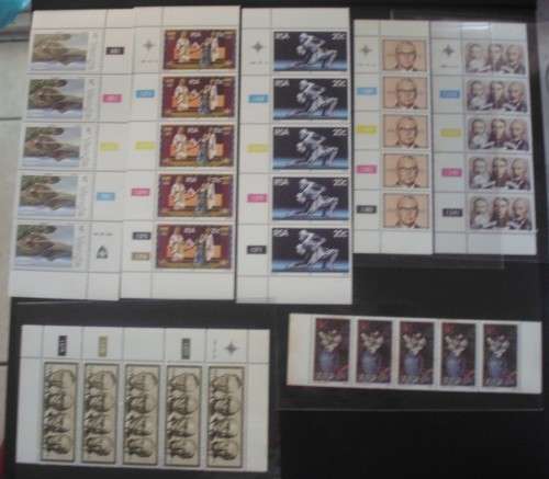 Stamps x 7 Control blocks - Assorted - MNH