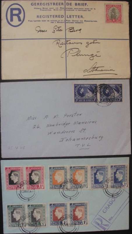 Stamp - Letters x 3 - SA - Vintage