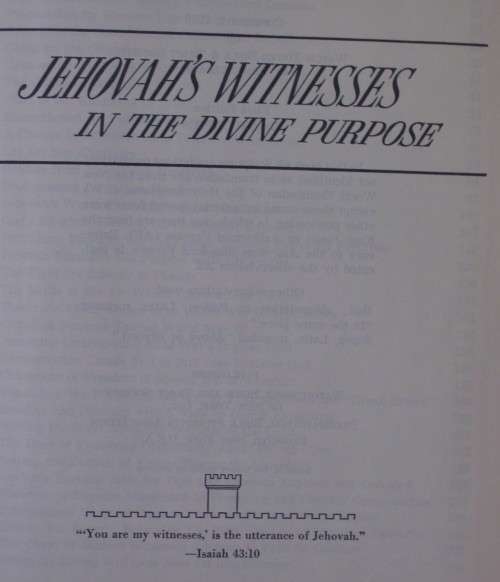 Bible - Jehovah`s Witnesses In The Divine Purpose - 1959
