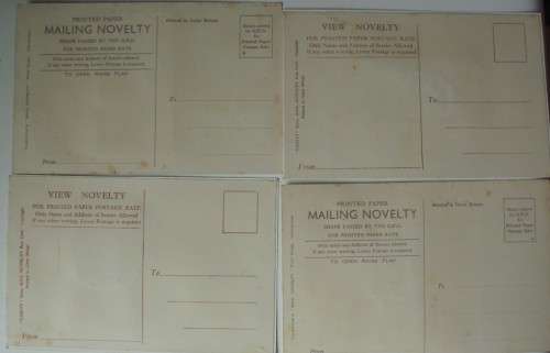 Postcards x 4 - UK - Fold Out - Unused - Rare