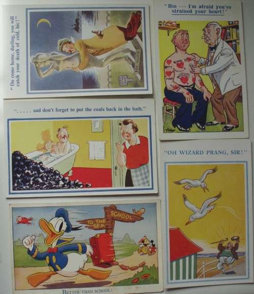 Postcards x 5 - UK - Comics - Vintage - Unused - Rare