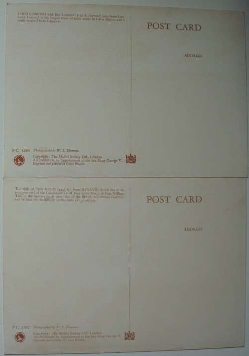 Postcards x 2 - UK - Unused - Vintage