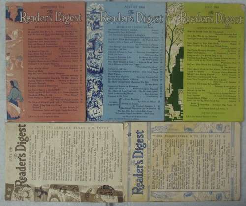Readers Digest x 5 -  1943/1944 - Consecutives