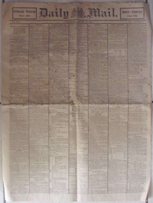 Newspaper - Daily Mail - 1901 - Queen Elizabeth