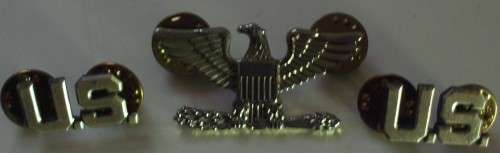 Military Badge USA - Colonel + US Pin Badges- Unused