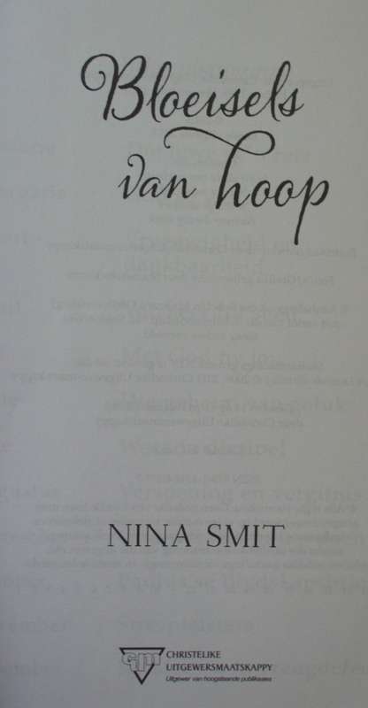Bible/Book - Bloeisels Van Hoop - Nina Smit - 2013