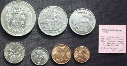 Coin - New Zealand 1st Decimal set - 1965 - Proof