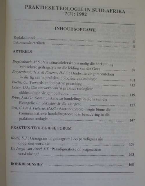 Bible - Praktiese Teologie - 1992
