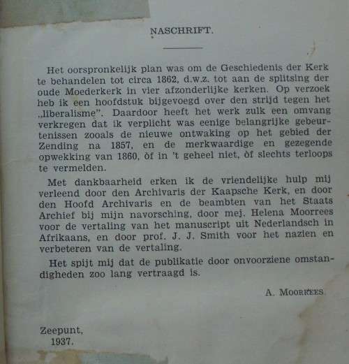 Bible - Die N.G. Kerk 1652-1873 - A Moorrees - 1937