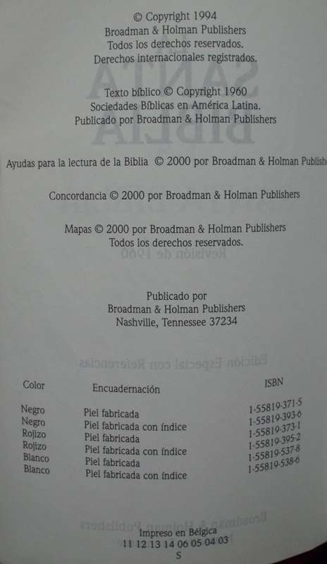 Bible - Santa Biblia - Concordance - Leather - 2000