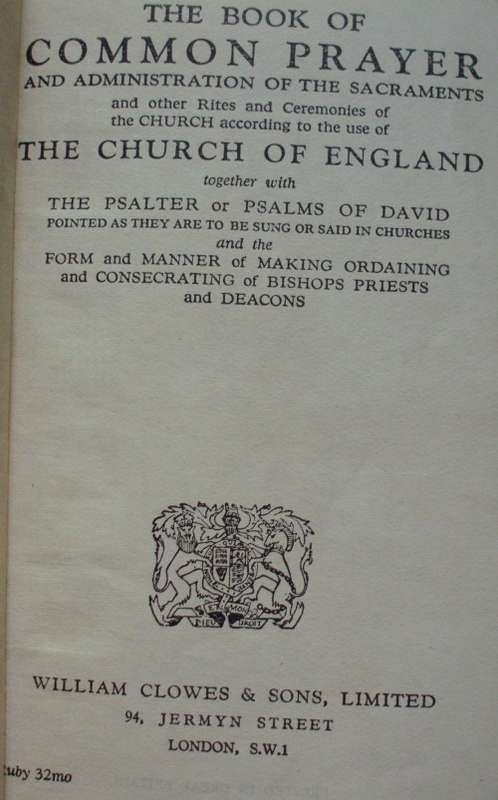 Bible - Common Prayer Book - 1923