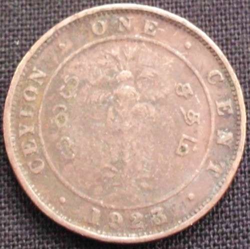 Coin - Ceylon - 1 Cent - 1923 - Rare