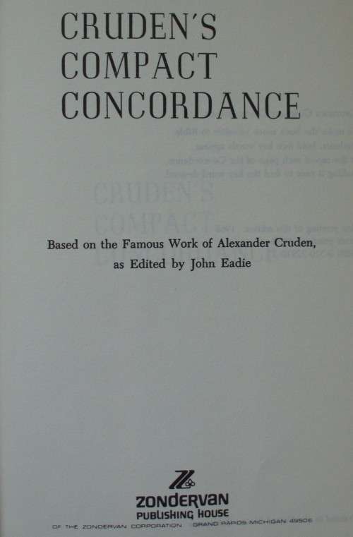 Bible - Crudens Compact Concordance - 1978