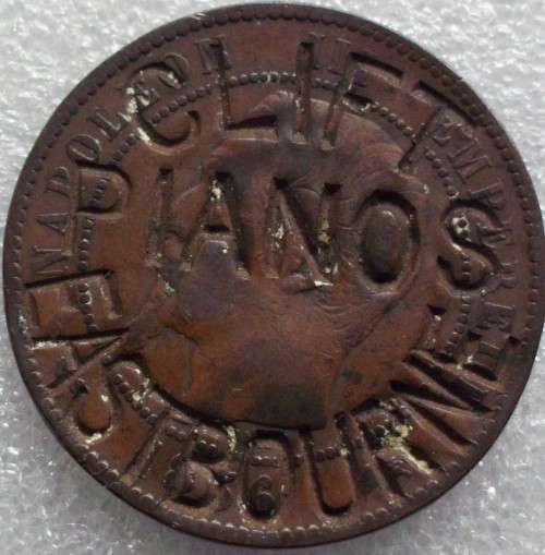 Token - Clift Pianos - French Coin - 10 Cent. - 1856 - Rare